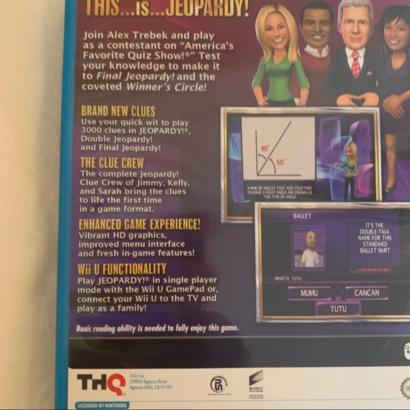 Nintendo Jeopardy WiiU Game (NIB) - Picture 3 of 5